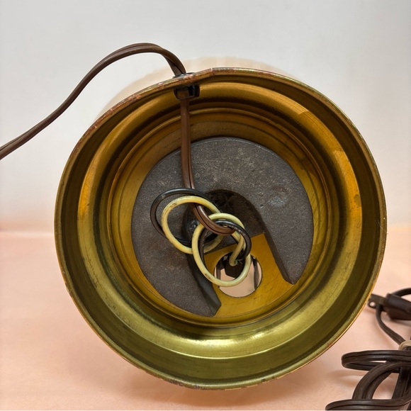 Vintage Floral White Glass Table Lamp with Pink Rose Detail • no top • works - Picture 3 of 16